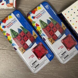 NEW 2 x Magna-Tiles microMAGS 26-Piece Travel Magnetic Construction Set Building